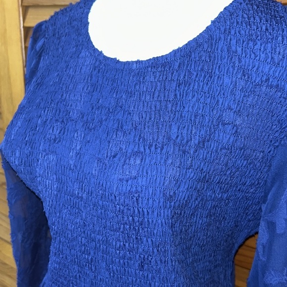 NWT Gorgeous Royal Blue Lace Floral Overlay Maxi Dress Size Large - Picture 6 of 15